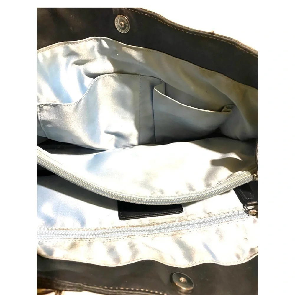 Coach vintage CC signature print canvas satchel handbag